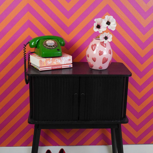 Jarrón de flores con forma de corazón - Rosa/Rojo