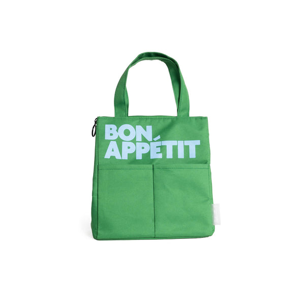 Sac Isotherme à Déjeuner Bon Appétit Vert Bouteille Helio Ferretti Vue 4