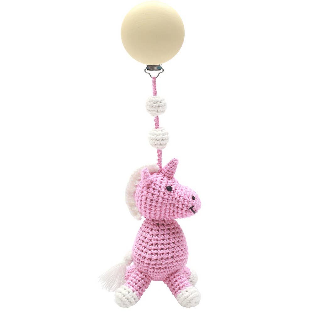 Accroche Poussette Licorne - Rose