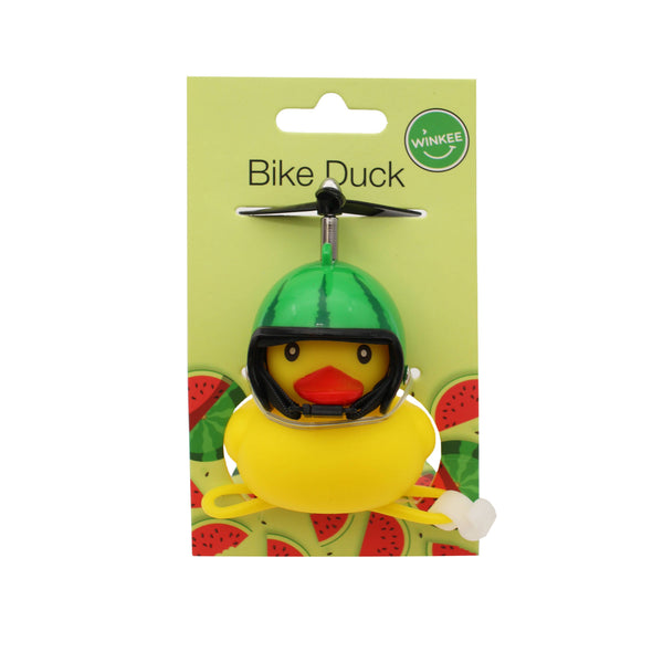 Pato para manillar de bicicleta con casco Sandía
