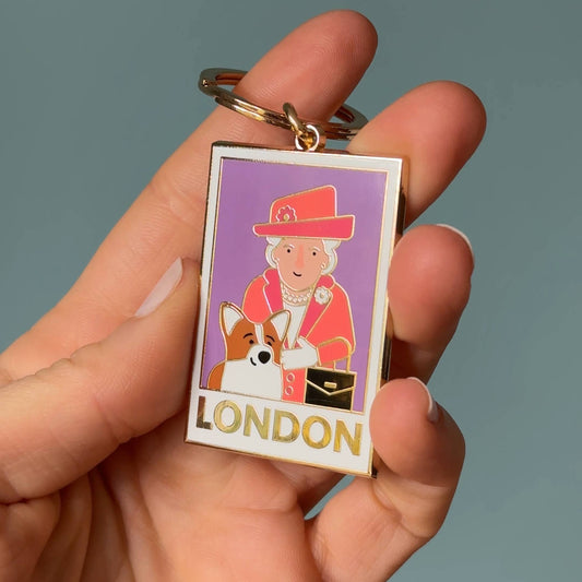 Porta-chaves Rainha e Corgi, Porta-chaves Londres