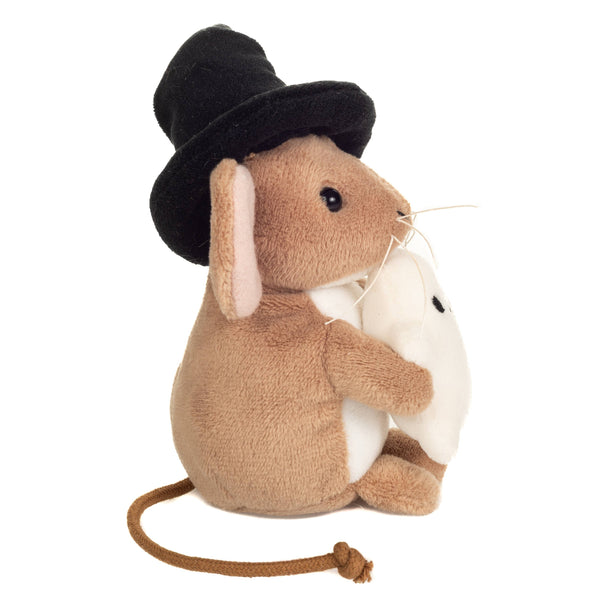 Peluche Souris d’Halloween avec Fantôme – 11 cm