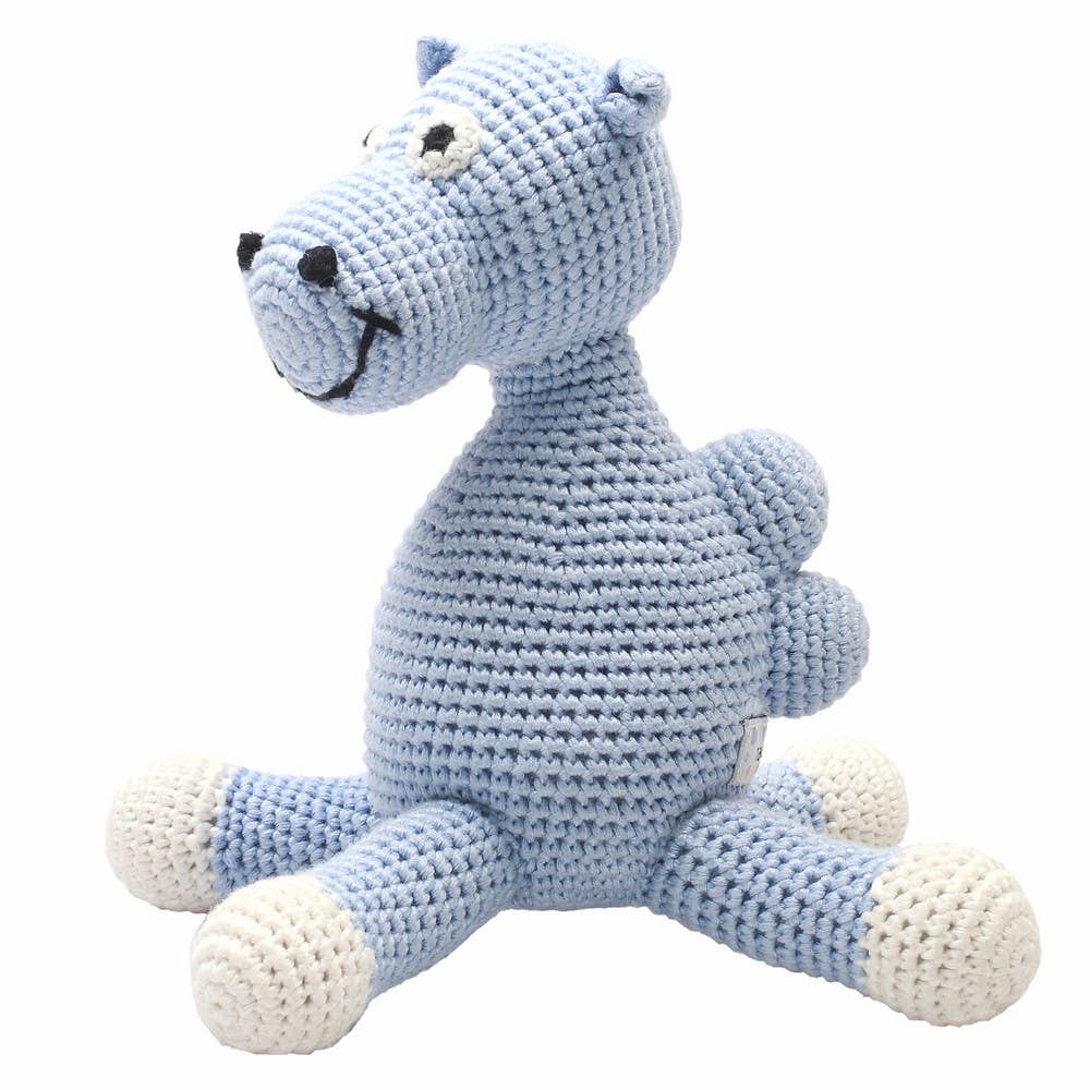Peluche de ganchillo XL - Camello azul claro