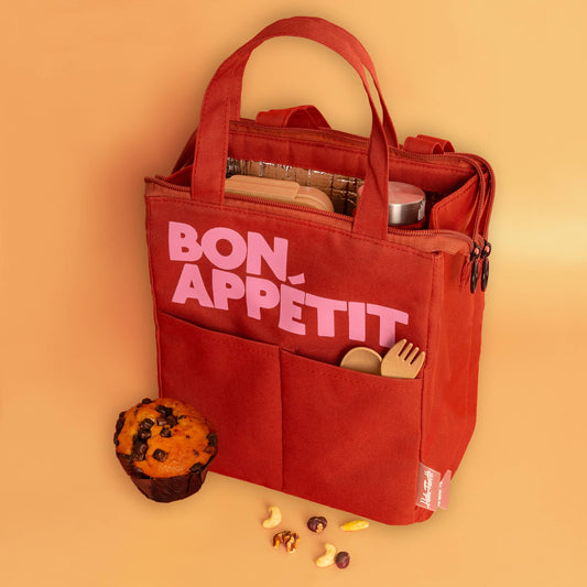 Sac Isotherme pour Déjeuner Burgundy Bon Appétit Helio Ferretti Vue 1