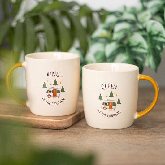 Couple de Mug « Renne et Roi du Camping »