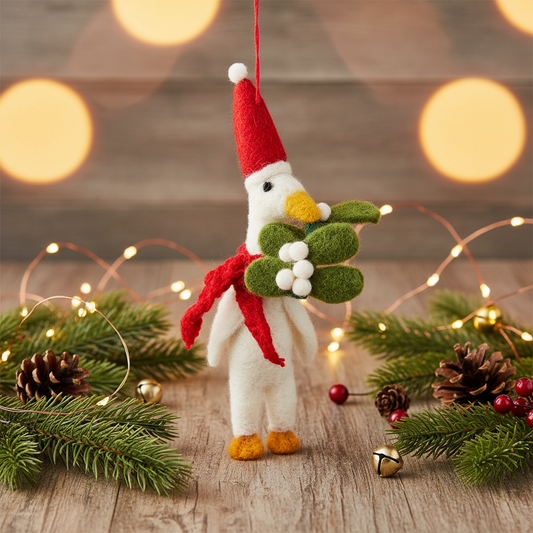 Bola de Navidad de Fieltro Pato "Navidad Quacker"