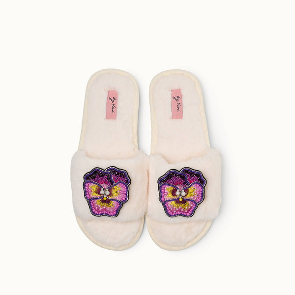 Par de broches de zapatillas - Orquídea
