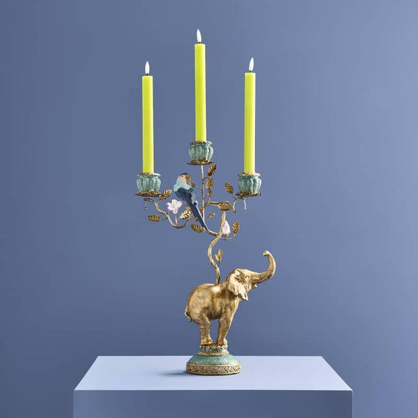 Lampadario a forma di elefante dorato, in polietilene/metallo, 28 x 11 x 46,5 cm