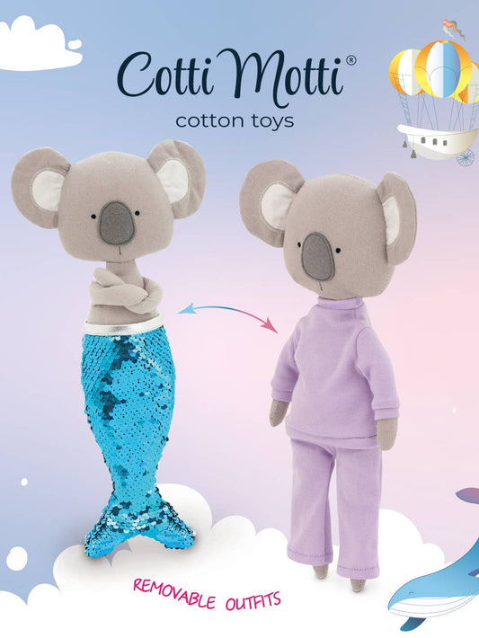 KIT PARA PRESENTE: Peluche Annie, a Koala + Cauda de Sereia