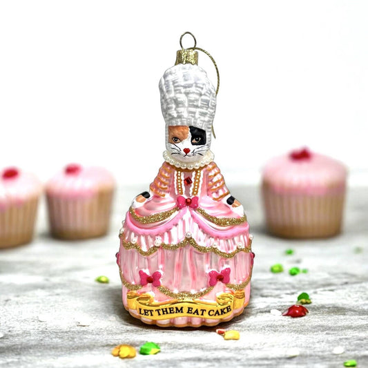 Adorno navideño Gato Calicó María Antonieta “Que coman”