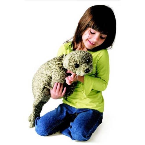 Marionnette à main Bébé phoque, argenté/Harbour Seal 2537 Folkmanis réaliste