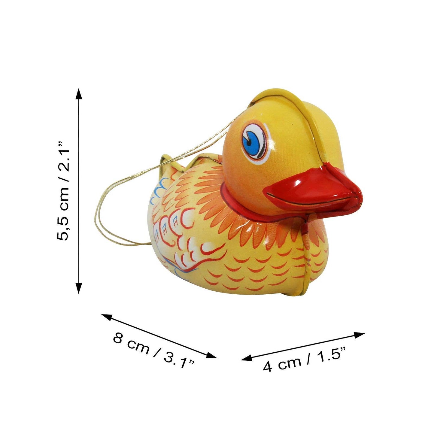Decoração de Pato em Metal para Pendurar