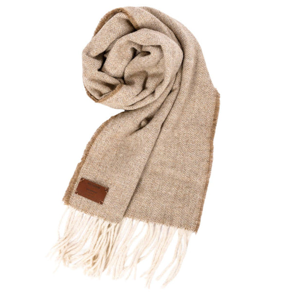 Bufanda de lana beige