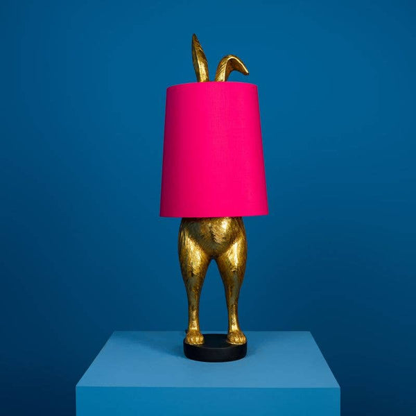 Lampe de table Hiding Bunny®, Or/Magenta, 24 x 24 x 74 cm