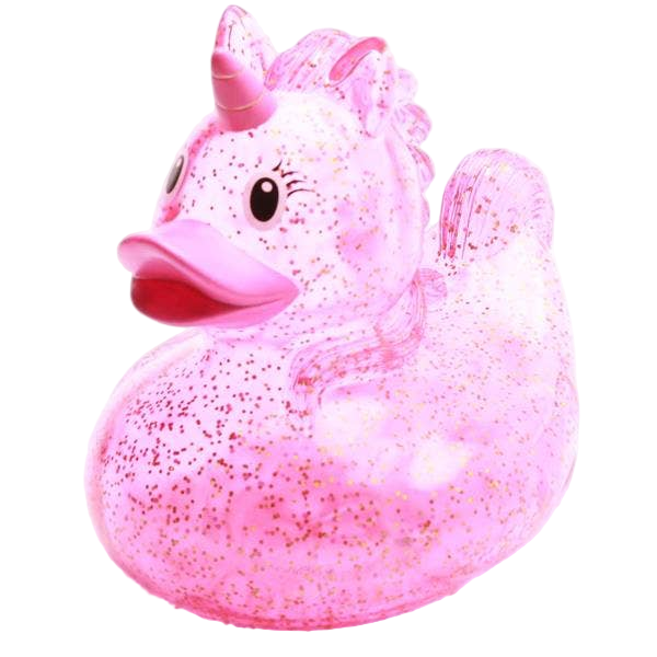 Pato unicornio rosa brillante XL