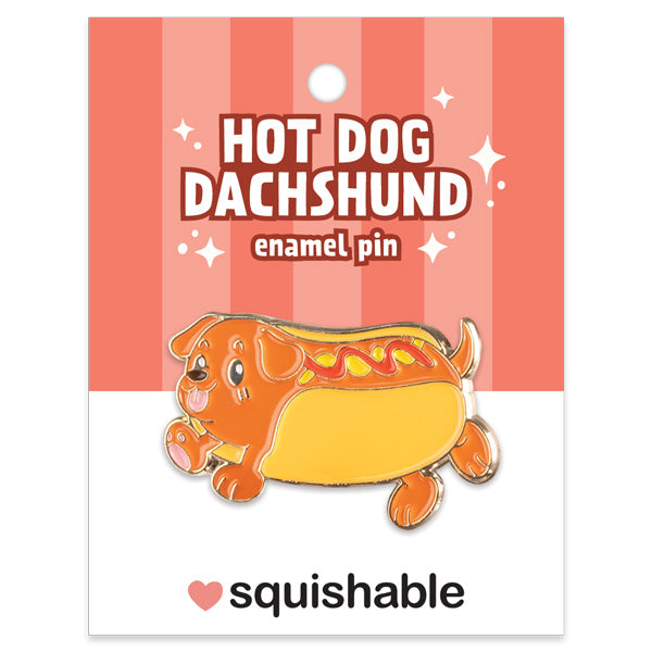 Pin's Émaillé Squishable – Teckel Hot-Dog