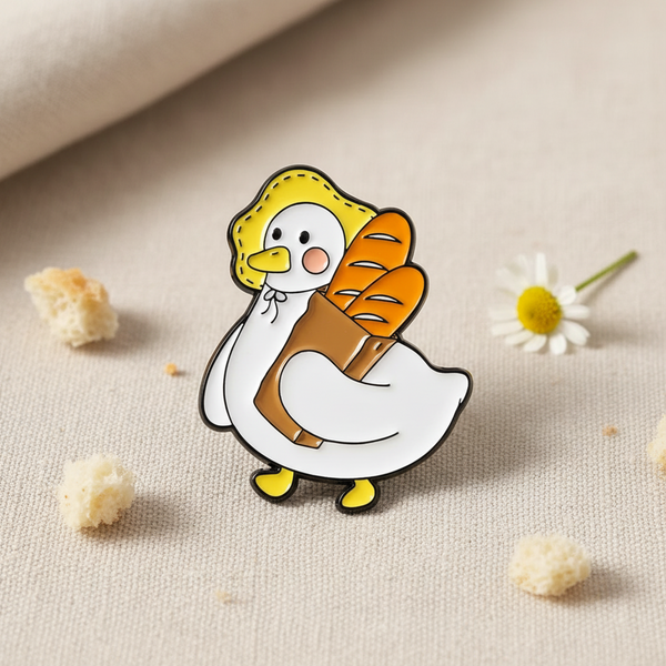 Pin's Canard Blanc Baguettes de Pain