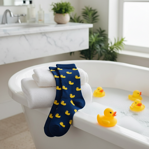 Meias de pato amarelo