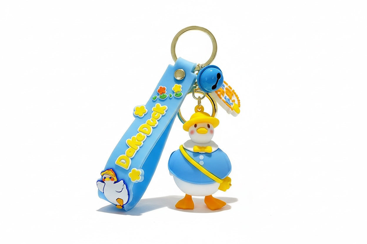 Llavero de pato blanco