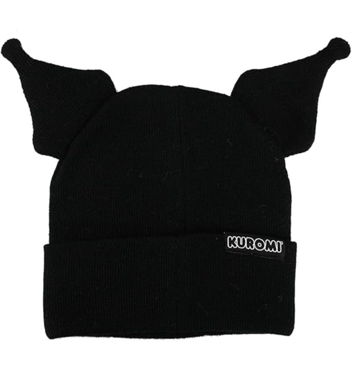 Bonnet Kuromi avec oreilles et broderie