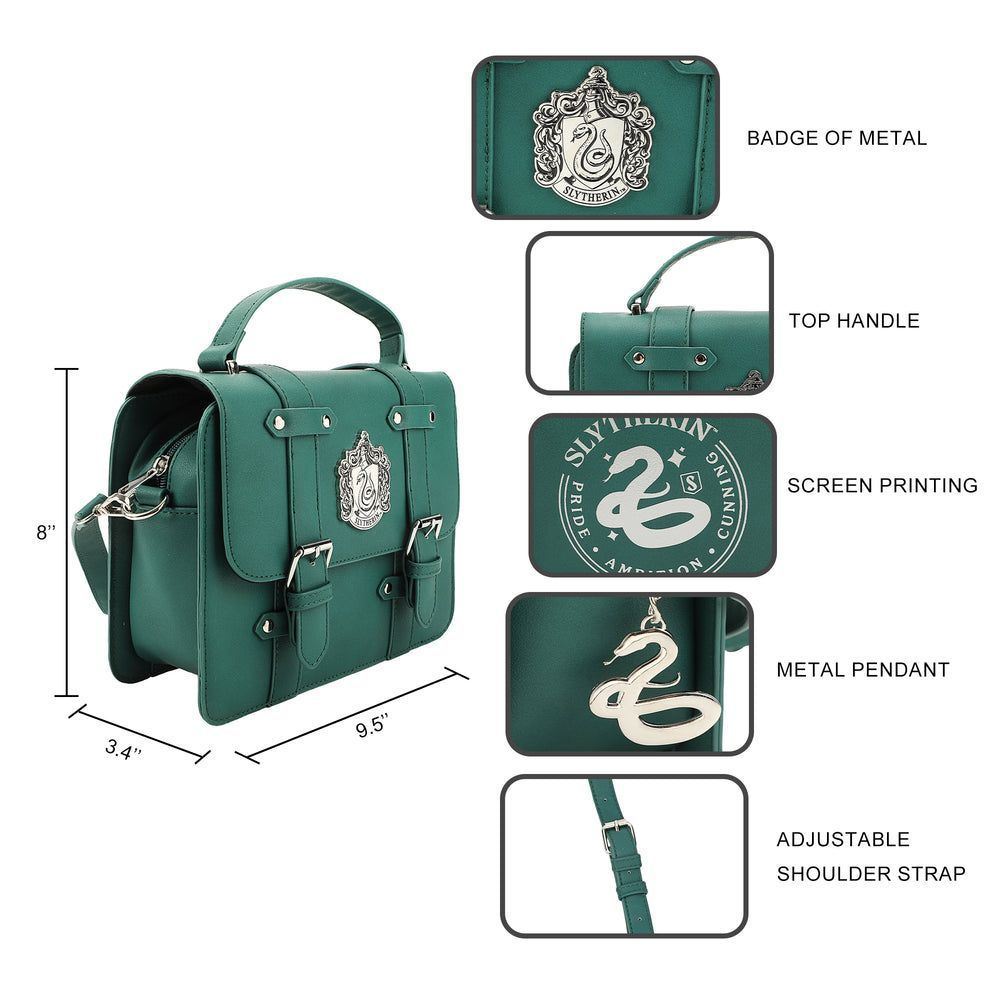 Sac cartable Harry Potter Serpentard avec breloques