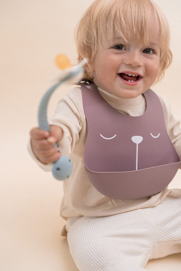 Lätzchen Lili Duo aus Silikon Plum/Blush