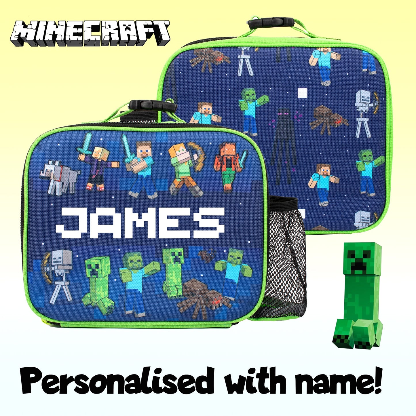 Sac repas – Minecraft bleu