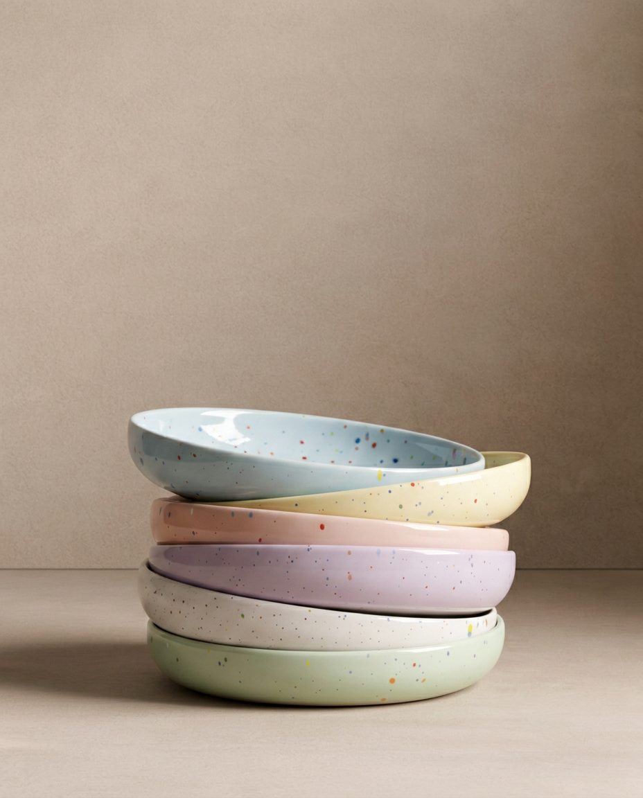 New Party Low Pasta Plate 23cm Green