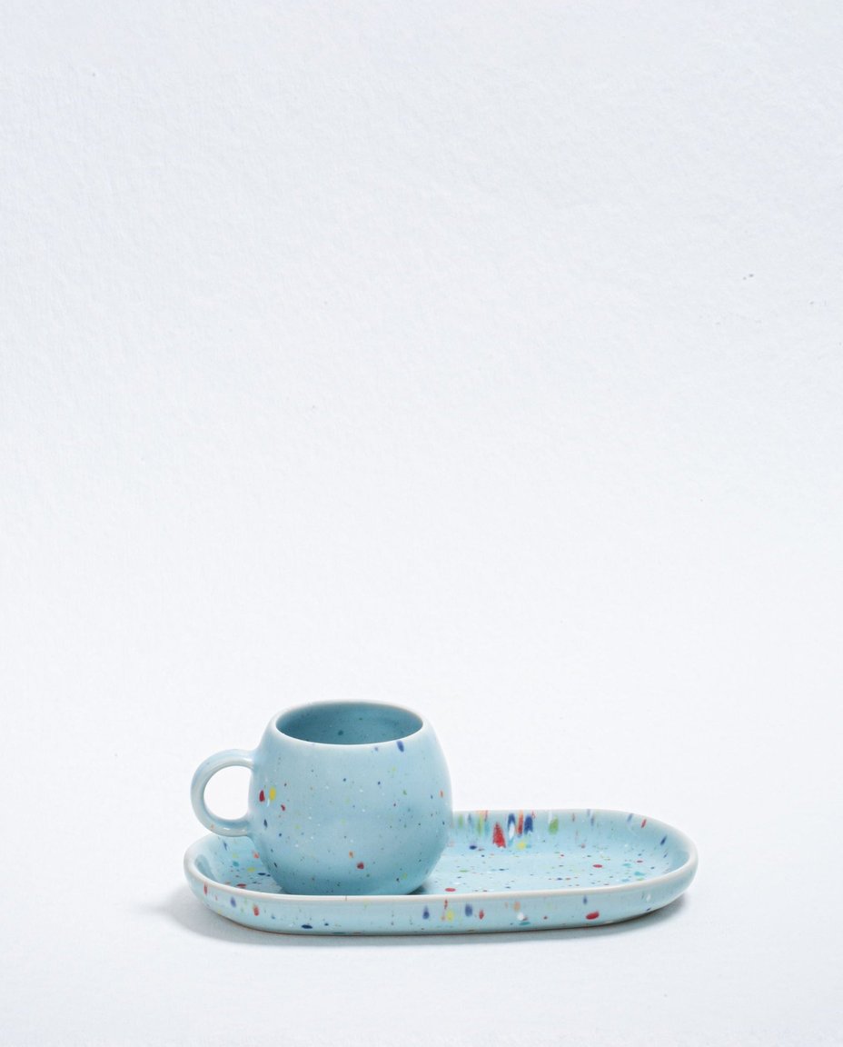 New Party Set 2 Mugs + 2 Mini Trays