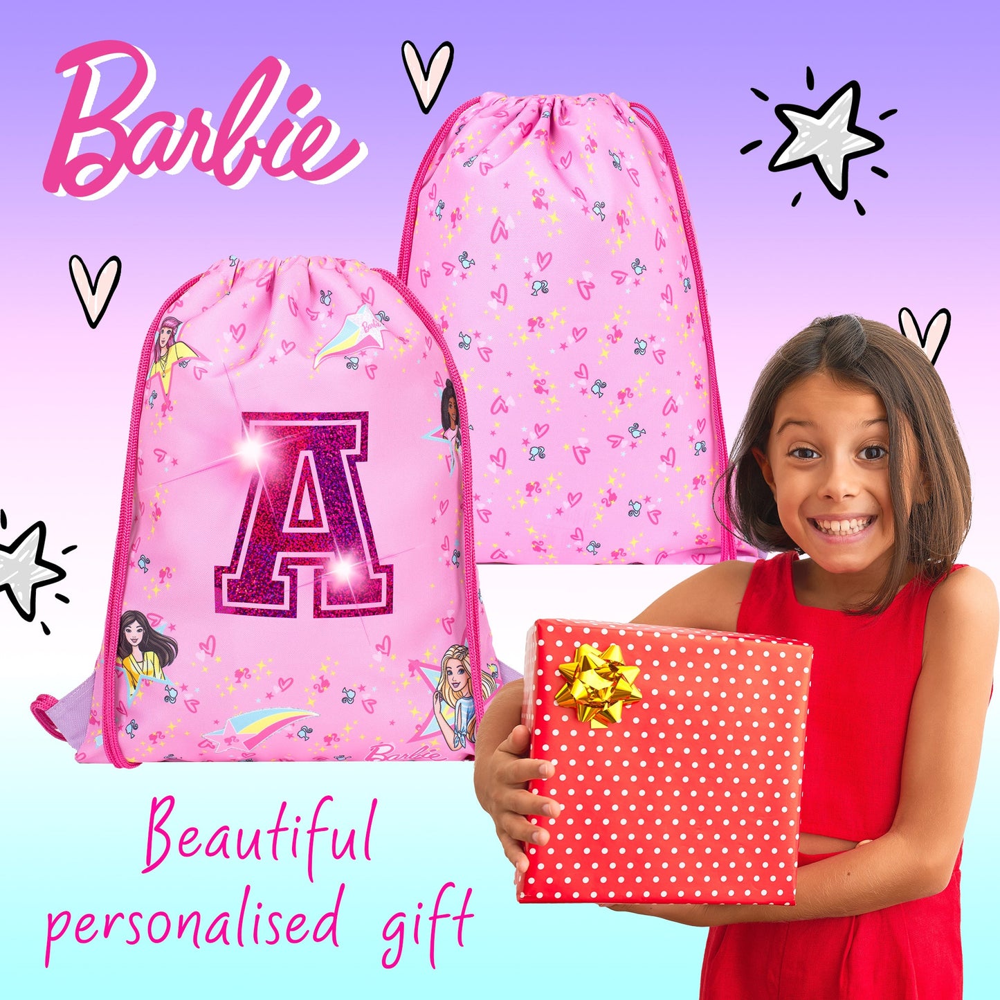 Sac à cordon avec bandoulière – Official Barbie | PE Bag | Fringoo