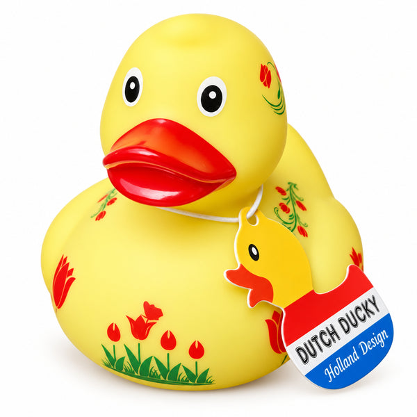 Canard Hollande Tulipes - Jaune - Dutch Ducky - vue 1