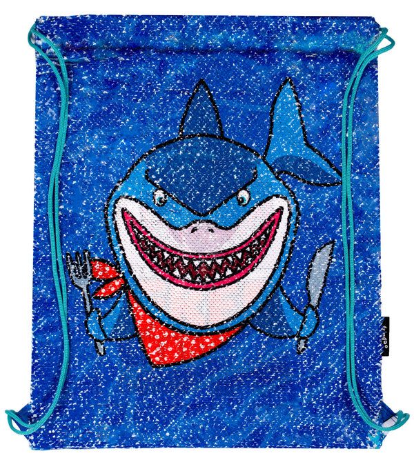 à sequins Drawstring sac à dos – Shark's Hug