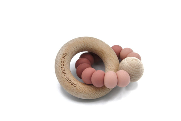 Beissring aus Silikon Rosa