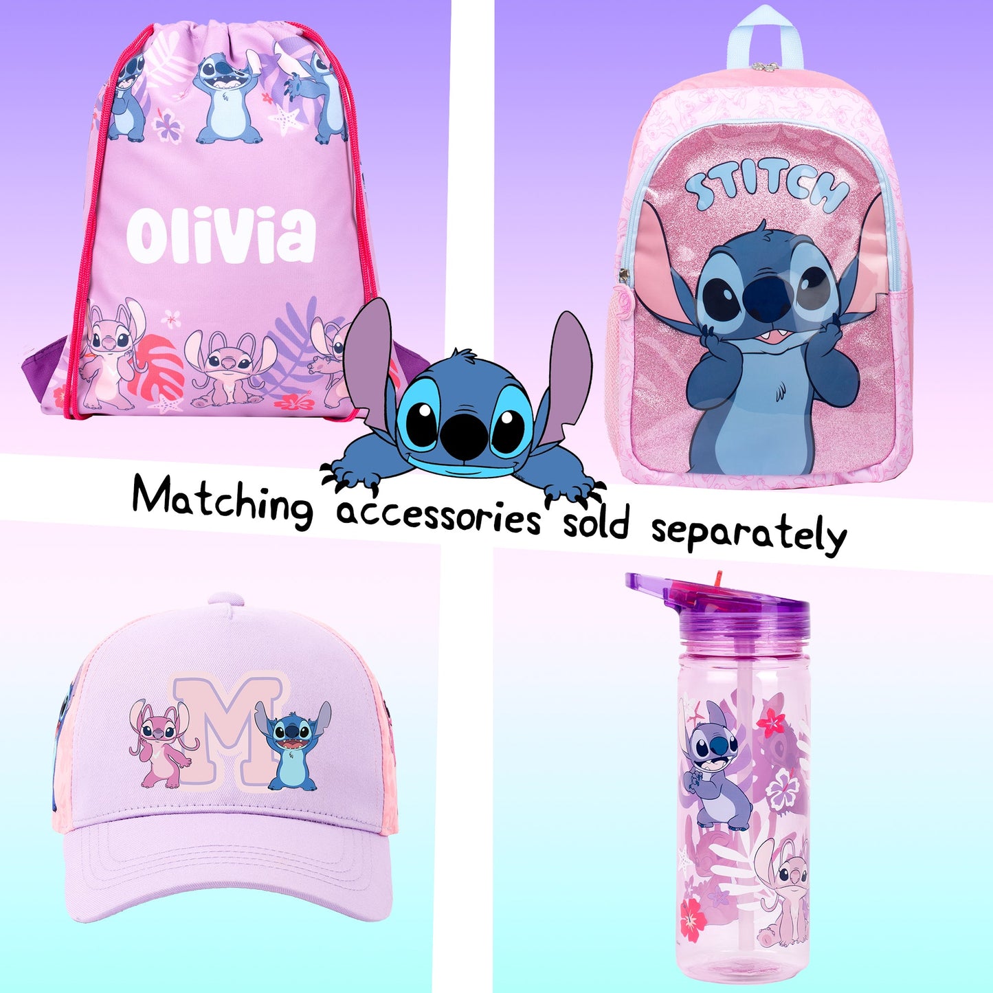 Disney Stitch pailleté Sac à dos fille