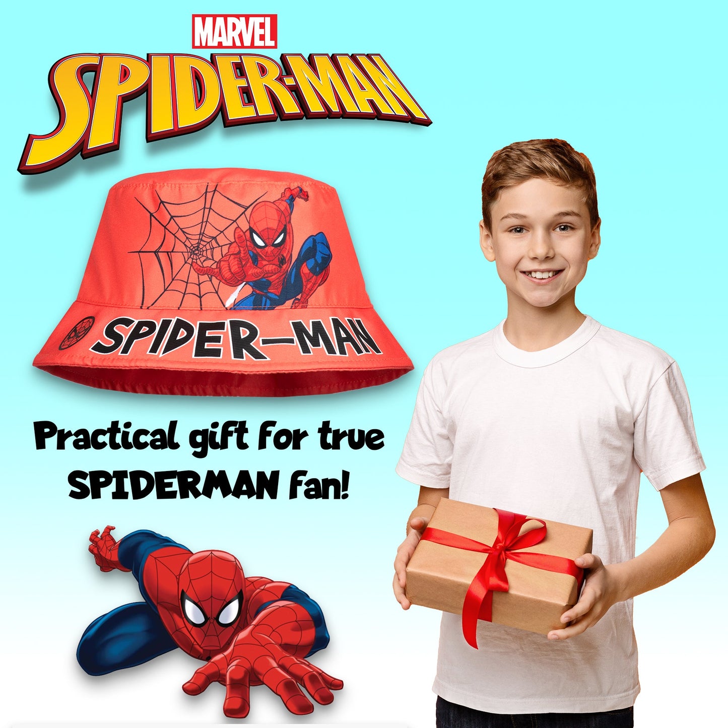 Casquette enfant – Spider-Man rouge Bucket Hat