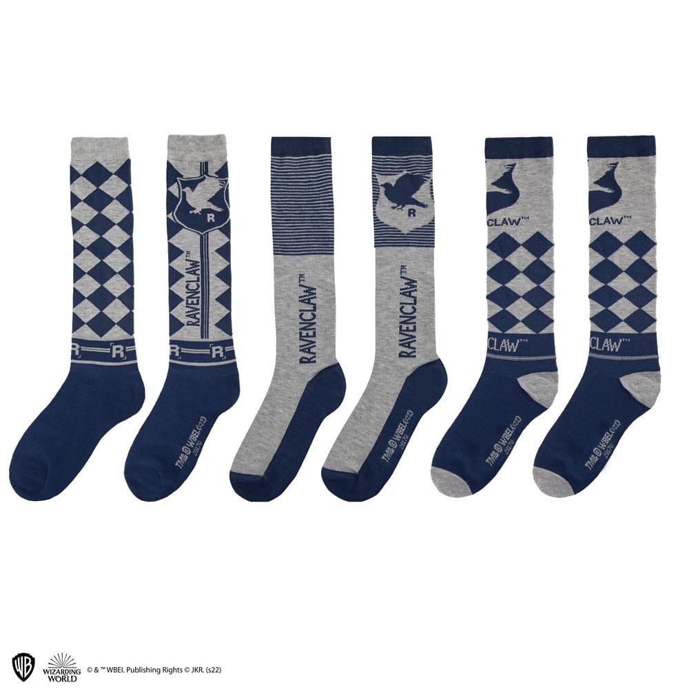 Pack de 3 pares de calcetines de Harry Potter - Ravenclaw