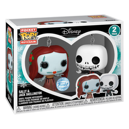 ¡Estallido! Llavero de Sally y Jack Skellington, paquete de 2