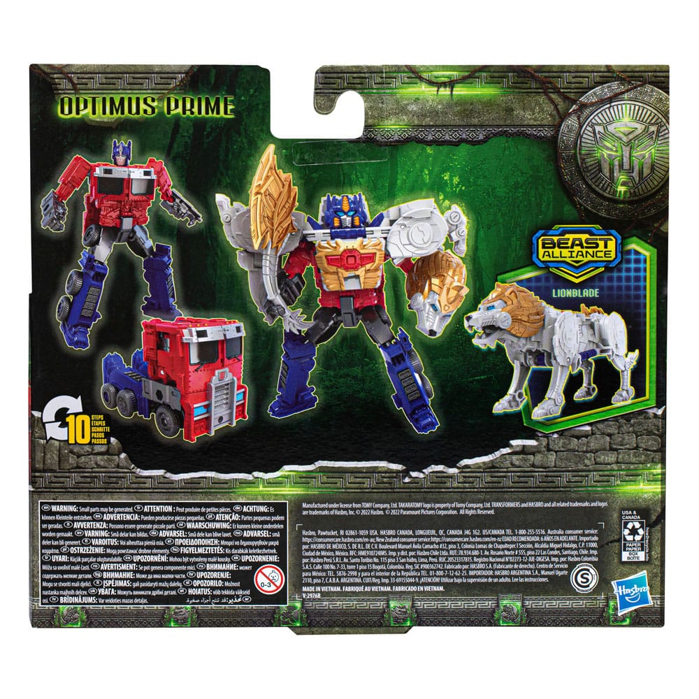 Transformers Beast Alliance Combiner Optimus Prime y Lionblade
