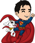 Figurine Superman and Krypto