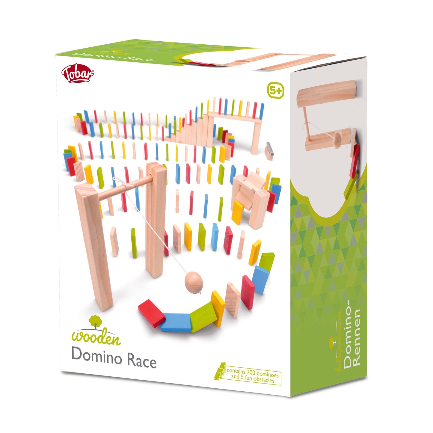 COURSE DE DOMINOS EN BOIS