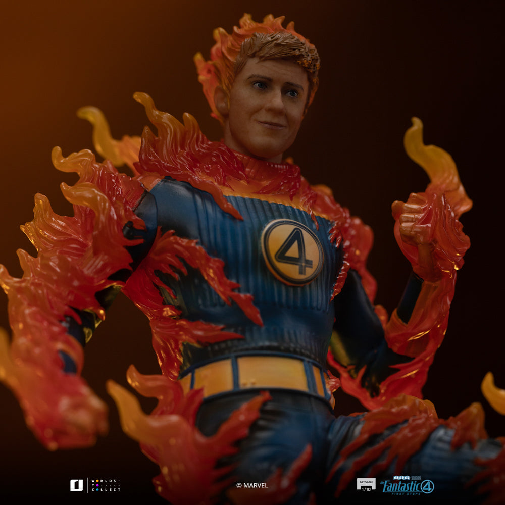 ヒューマン・トーチ スタチュー (ブルー・スーツ版) - ファンタスティック・フォー - アートスケール1/10 - アイアン・スタジオ