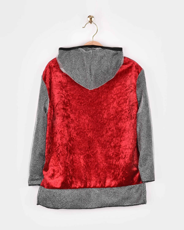 Tunique Chevalier rouge avec capuche 98-104 cm 2-4 ans
