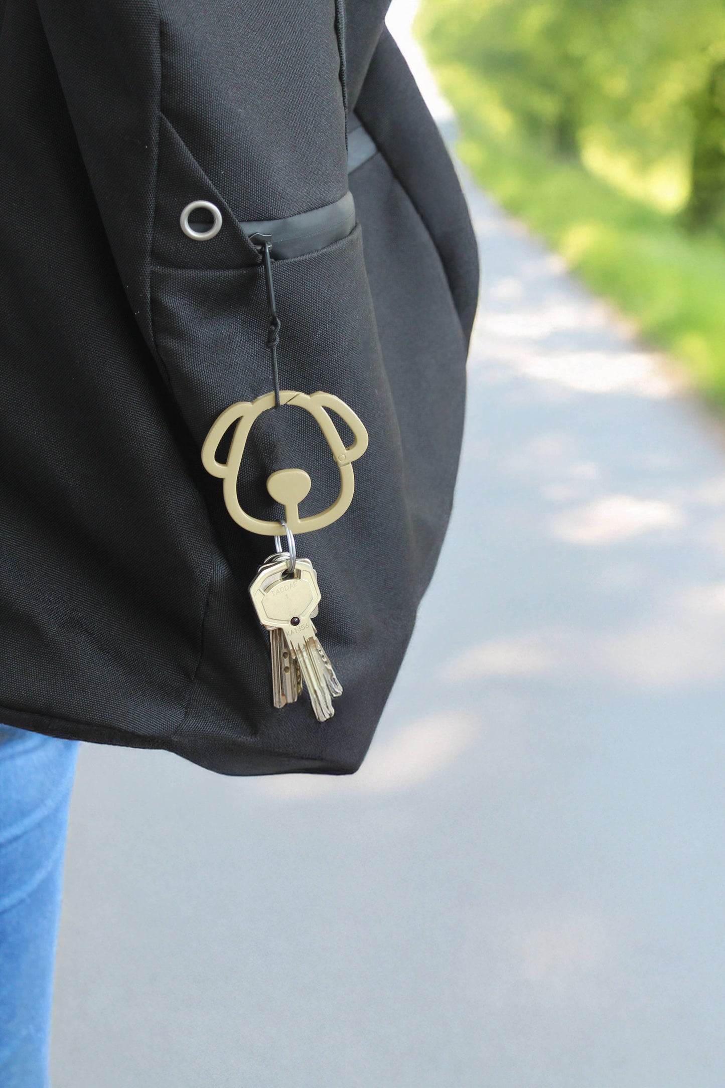 Set di moschettoni per cani marroni/beige