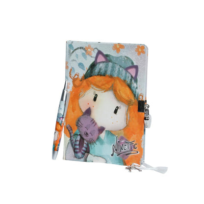 Coffret Cadeau Journal Cadenas et Stylo Forever Ninette « Cute »