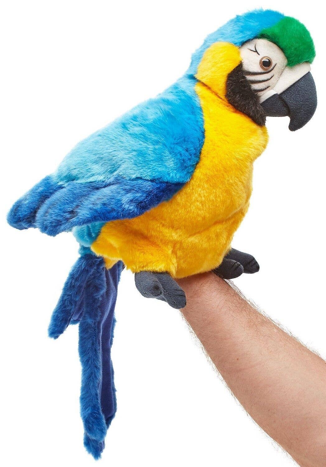Marionnette à Main Perroquet avec Tête Rotative