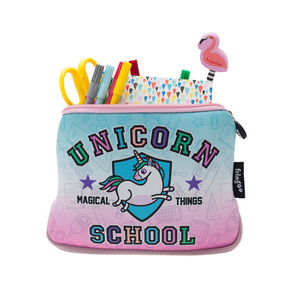 Grande trousse scolaire imprimée – licorne scolaire