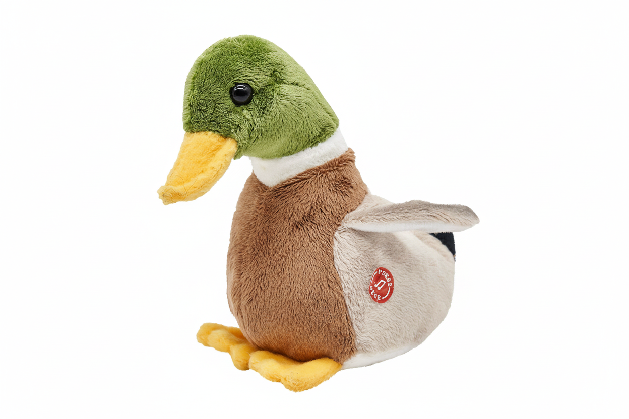 Peluche de pato real con sonido