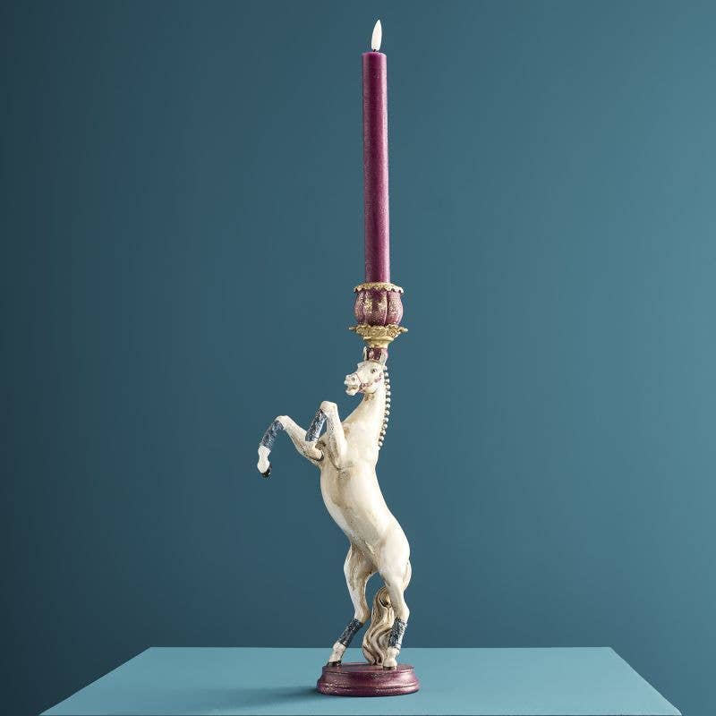 White Circus Horse Chandelier