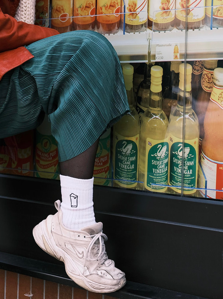Chaussettes de sport brodées - Pinte de bière