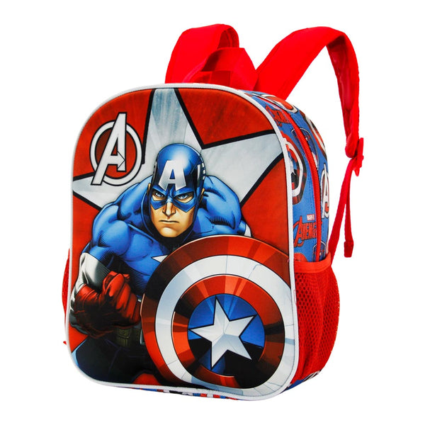 Sac à Dos 3D Petit Marvel Captain America « Gravity » – Rouge